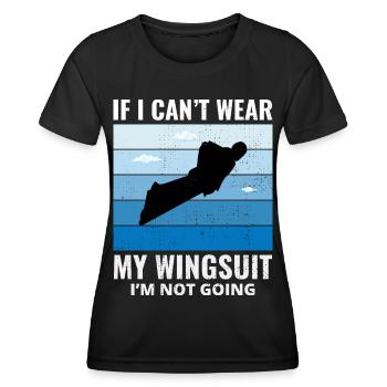 Wingsuit fliegen Base Jumping Fallschirmspringen Wingsuiting - Frauen Funktions-T-Shirt - Schwarz - Vorne - AI Model Female 172 light (172cm)