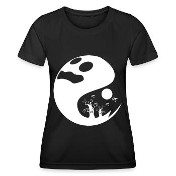 Halloween costume esprits leçon de fantômes - T-shirt sport Femme - noir - Devant - AI Model Female 172 light (172cm)