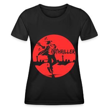 Thriller Cimetière Halloween déguisement polar - T-shirt sport Femme - noir - Devant - AI Model Female 172 light (172cm)