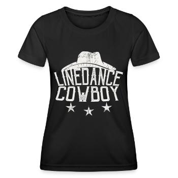 Linedance Cowboy Linedancer cadeau - T-shirt sport Femme - noir - Devant - AI Model Female 172 light (172cm)