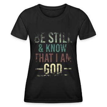 Je suis dieu - T-shirt sport Femme - noir - Devant - AI Model Female 172 light (172cm)