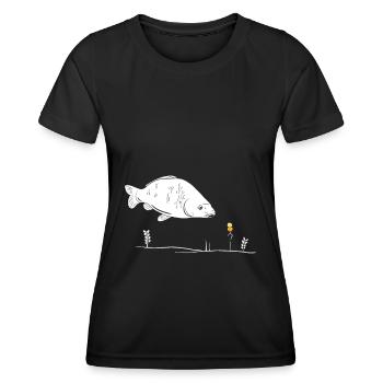 Karpfen Boilie - Frauen Funktions-T-Shirt - Schwarz - Vorne - AI Model Female 172 light (172cm)