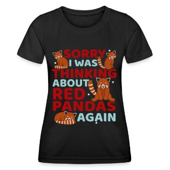 Amant de Panda rouge - T-shirt sport Femme - noir - Devant - AI Model Female 172 light (172cm)