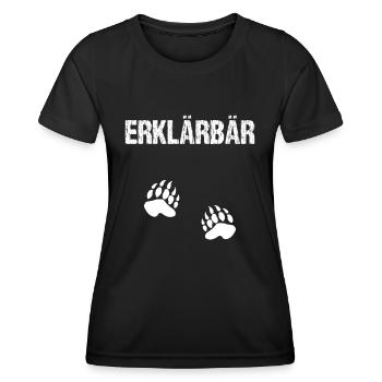 Erklärbär Lehrer Referendar Geschenk - Frauen Funktions-T-Shirt - Schwarz - Vorne - AI Model Female 172 light (172cm)