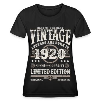 Legenden werden 1920 geboren - Frauen Funktions-T-Shirt - Schwarz - Vorne - AI Model Female 172 light (172cm)