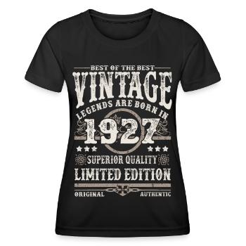 Legenden werden 1927 geboren - Frauen Funktions-T-Shirt - Schwarz - Vorne - AI Model Female 172 light (172cm)