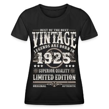 Legenden werden 1925 geboren - Frauen Funktions-T-Shirt - Schwarz - Vorne - AI Model Female 172 light (172cm)