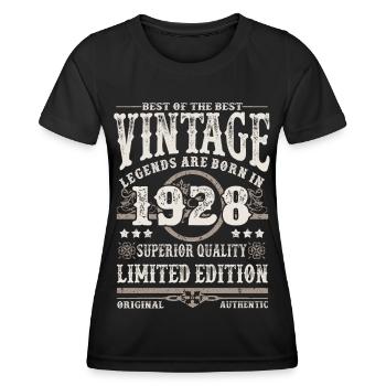 Legends are born in 1928 - Women's Functional T-Shirt - black - Front - AI Model Female 172 light (172cm)