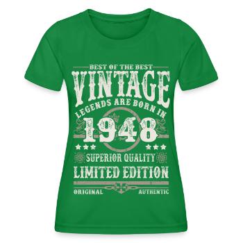 Legends are born in 1948 - Women's Functional T-Shirt - kelly green - Front - AI Model Female 172 dark (172cm)