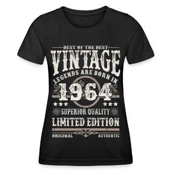 Legenden werden 1964 geboren - Frauen Funktions-T-Shirt - Schwarz - Vorne - AI Model Female 172 light (172cm)