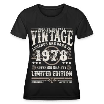 Legends are born in 1978 - Women's Functional T-Shirt - black - Front - AI Model Female 172 light (172cm)