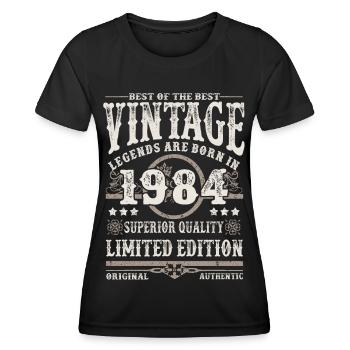 Legends are born in 1984 - Women's Functional T-Shirt - black - Front - AI Model Female 172 light (172cm)