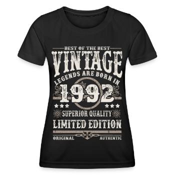 Legends are born in 1992 - Women's Functional T-Shirt - black - Front - AI Model Female 172 light (172cm)
