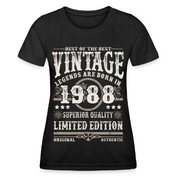 Legends are born in 1988 - Women's Functional T-Shirt - black - Front - AI Model Female 172 light (172cm)