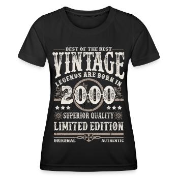 Legenden werden 2000 geboren - Frauen Funktions-T-Shirt - Schwarz - Vorne - AI Model Female 172 light (172cm)