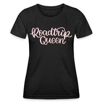 Road Trip Queen - T-shirt sport Femme - noir - Devant - AI Model Female 172 light (172cm)