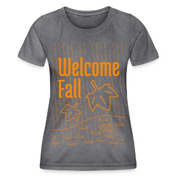 Bienvenue Automne - T-shirt sport Femme - mélange sombre  - Devant - AI Model Female 172 light (172cm)