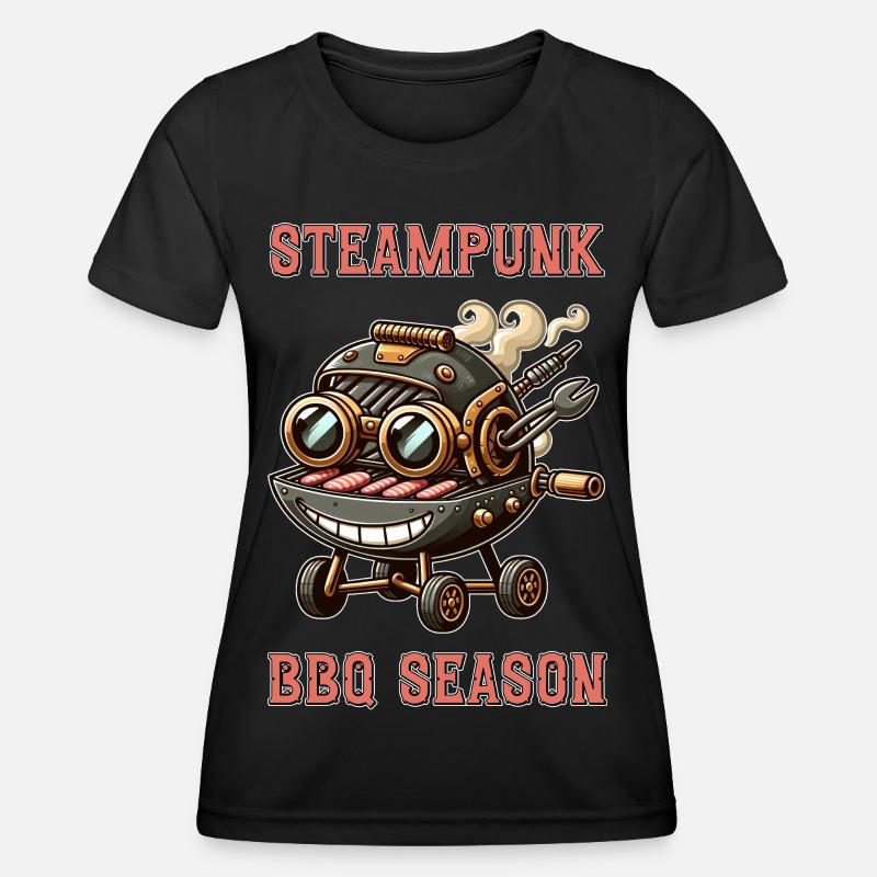 Steampunk BBQ Season 1 - Women's Functional T-Shirt - black