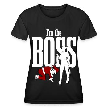 Dominatrix and Santa Claus - Women's Functional T-Shirt - black - Front - AI Model Female 172 light (172cm)