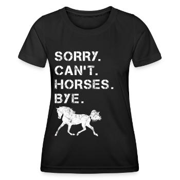 Lustiger Pferdespruch Reiterin - Frauen Funktions-T-Shirt - Schwarz - Vorne - AI Model Female 172 light (172cm)