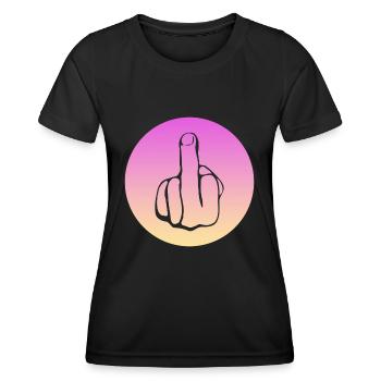 fuck off, fuck you, fucking, fuck - Frauen Funktions-T-Shirt - Schwarz - Vorne - AI Model Female 172 light (172cm)