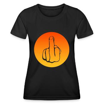 fuck off, fuck you, fucking, fuck - Frauen Funktions-T-Shirt - Schwarz - Vorne - AI Model Female 172 light (172cm)