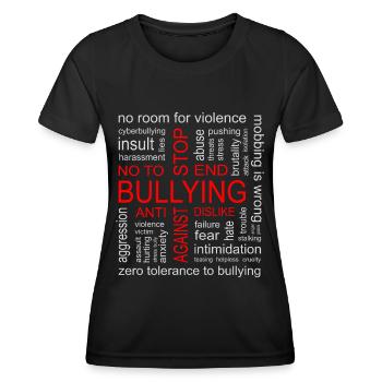 Stopp Mobbing - Frauen Funktions-T-Shirt - Schwarz - Vorne - AI Model Female 172 light (172cm)