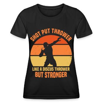 Shot put - Women's Functional T-Shirt - black - Front - AI Model Female 172 light (172cm)