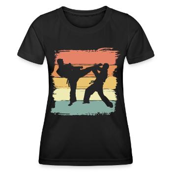 Judo martial arts vintage retro - Women's Functional T-Shirt - black - Front - AI Model Female 172 light (172cm)