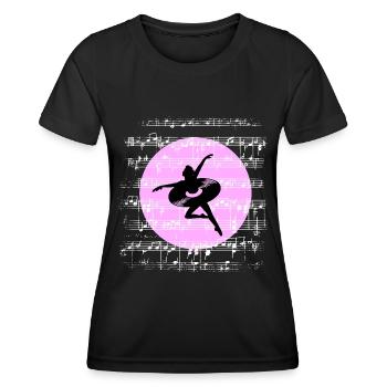 Harmonie in Bewegung - Frauen Funktions-T-Shirt - Schwarz - Vorne - AI Model Female 172 light (172cm)