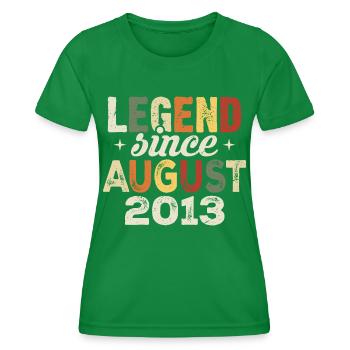 August 2013 Jahrestag August 2013 - August 2013 - Frauen Funktions-T-Shirt - Kelly Green - Vorne - AI Model Female 172 dark (172cm)