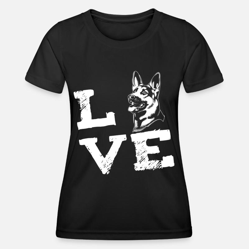 LOVE - German Shepherd - German Shepherd - Women's Functional T-Shirt - black