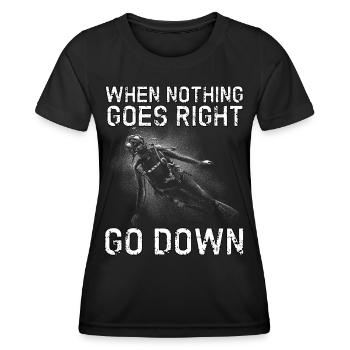 Apnea Diver Apnéiste Scuba Diver - T-shirt sport Femme - noir - Devant - AI Model Female 172 light (172cm)