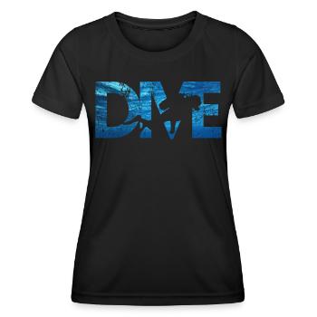 Apnea Diver Apnéiste Scuba Diver - T-shirt sport Femme - noir - Devant - AI Model Female 172 light (172cm)