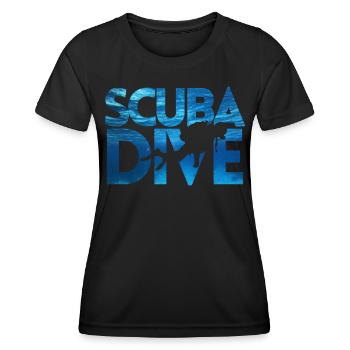 Apnea Diver Apnéiste Scuba Diver - T-shirt sport Femme - noir - Devant - AI Model Female 172 light (172cm)