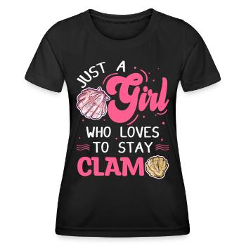 Collecteur de coquillages Collecte des coquillages - T-shirt sport Femme - noir - Devant - AI Model Female 172 light (172cm)