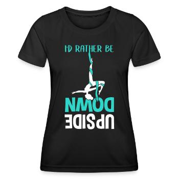 Vertikaltuch Aerialist Aerial Silks - Frauen Funktions-T-Shirt - Schwarz - Vorne - AI Model Female 172 light (172cm)