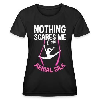 Aérien Yoga Tissu Vertical Aerialist - T-shirt sport Femme - noir - Devant - AI Model Female 172 light (172cm)