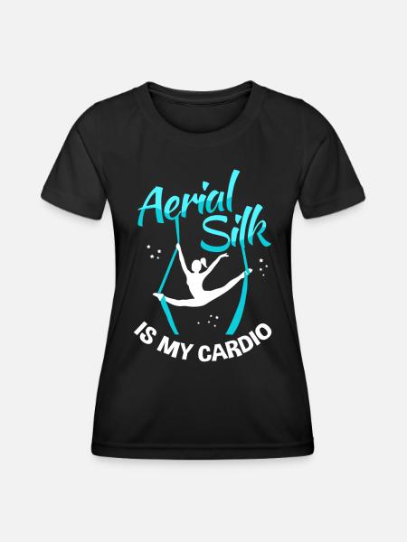 Aerial Silks Aerialist Vertical Cloth - Women's Functional T-Shirt - black