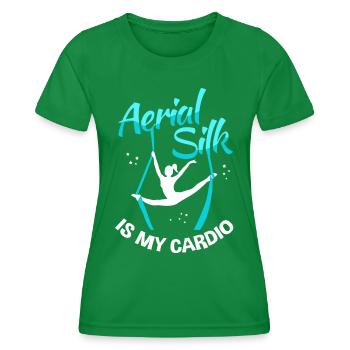 Soies aériennes Tissu vertical Aerialist - T-shirt sport Femme - vert - Devant - AI Model Female 172 dark (172cm)