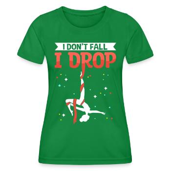 Vertikaltuch Aerialist Aerial Silks - Frauen Funktions-T-Shirt - Kelly Green - Vorne - AI Model Female 172 dark (172cm)