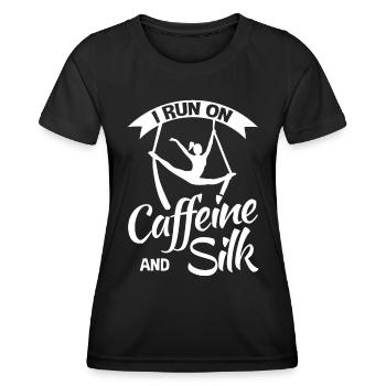 Soies aériennes Tissu vertical Aerialist - T-shirt sport Femme - noir - Devant - AI Model Female 172 light (172cm)