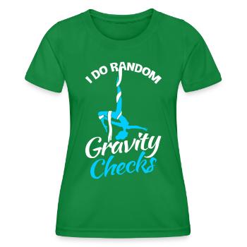 Vertikaltuch Aerialist Aerial Silks - Frauen Funktions-T-Shirt - Kelly Green - Vorne - AI Model Female 172 dark (172cm)