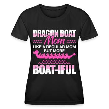 Paddling the dragon boat Mamal Dragonboat - Women's Functional T-Shirt - black - Front - AI Model Female 172 light (172cm)
