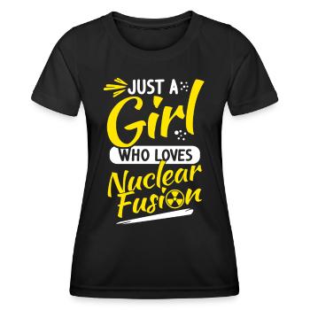 Ingénieur Nucléaire Nucléaire Radioactif - T-shirt sport Femme - noir - Devant - AI Model Female 172 light (172cm)