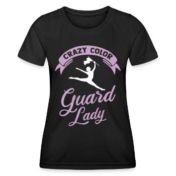 Color Guard Gymnastik Fahne Tanz - Frauen Funktions-T-Shirt - Schwarz - Vorne - AI Model Female 172 light (172cm)