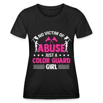 Color Guard Lustig Gymnastik Tanz - Frauen Funktions-T-Shirt - Schwarz - Vorne - AI Model Female 172 light (172cm)