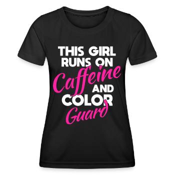 Color Guard Gymnastics Dance Coffee - Women's Functional T-Shirt - black - Front - AI Model Female 172 light (172cm)