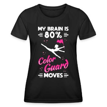 Garde de couleur Gymnastique Danse Drôle - T-shirt sport Femme - noir - Devant - AI Model Female 172 light (172cm)