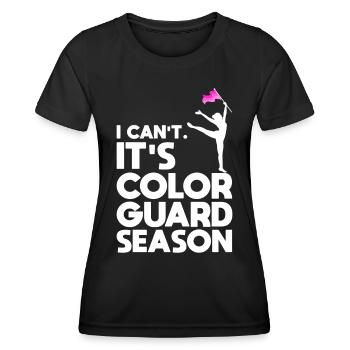 Color Guard Saison Gymnastik Tanz - Frauen Funktions-T-Shirt - Schwarz - Vorne - AI Model Female 172 light (172cm)